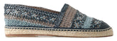 Dolce & Gabbana Blue Gray Leather Buffalo Espadrille Shoes -   -  Dolce & Gabbana.